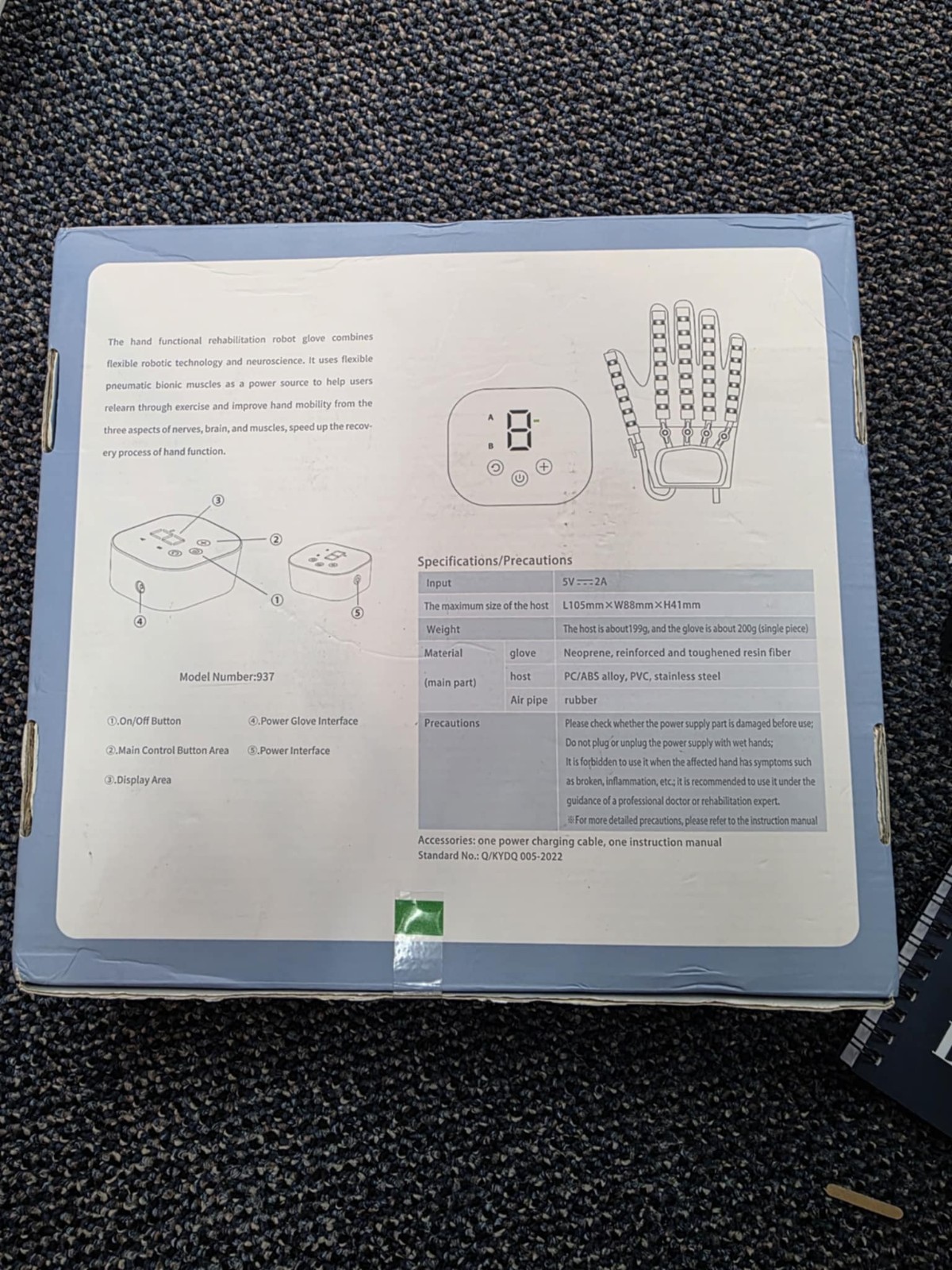 hand function rehabilitation training device Left Hand Size XL