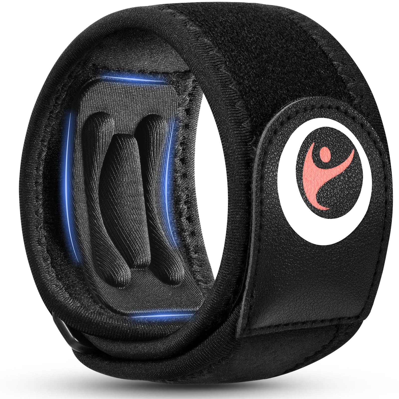 Tennis & Golfer’s Elbow Brace Strap for Men Women, Black 1 Pack