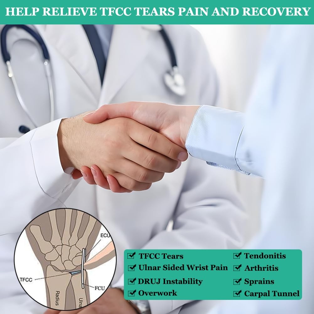 Ulnar Wrist Brace For TFCC Tears, TFCC Wrist Wrap with Soft Ring Pad for Ulna…