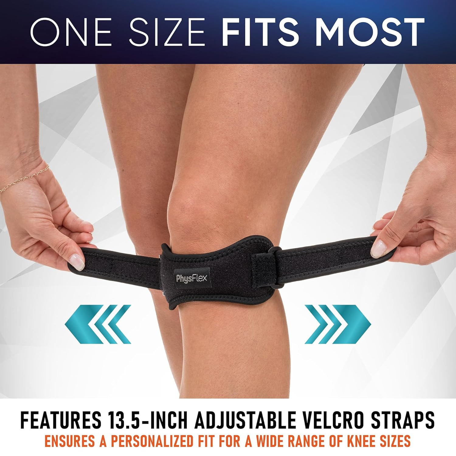 2 Pack Patellar Tendon Support Strap – Knee Brace for Pain Relief