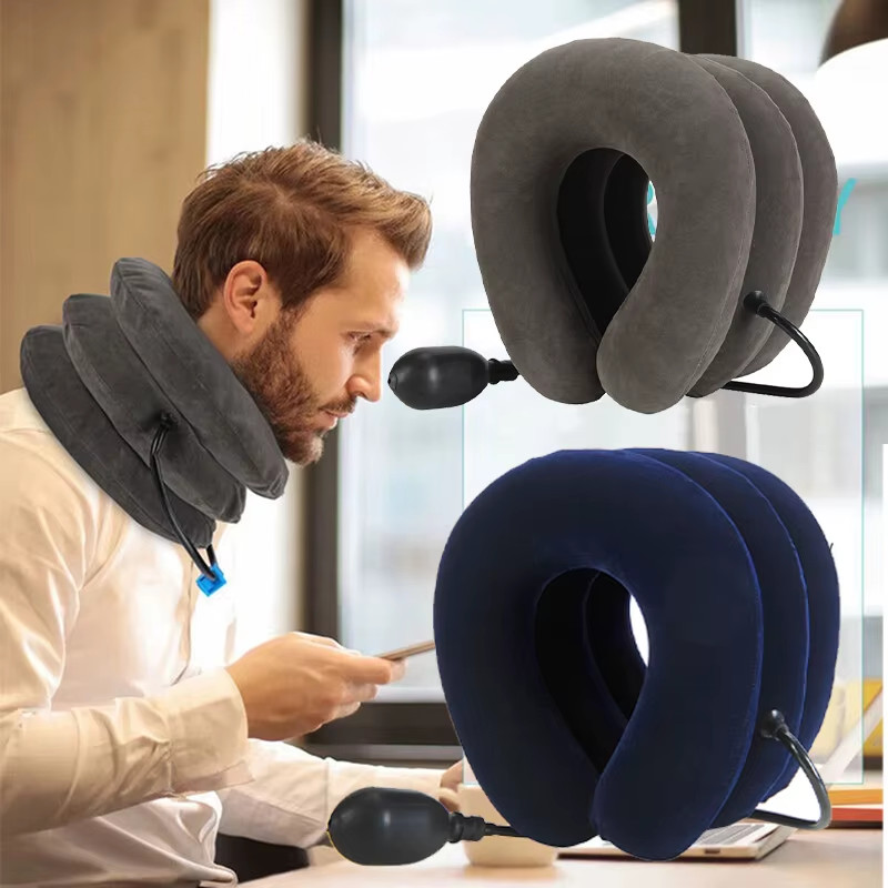 1Pcs Neck Stretcher Inflatable Cervical Neck Traction Brace Breathable Comfortab