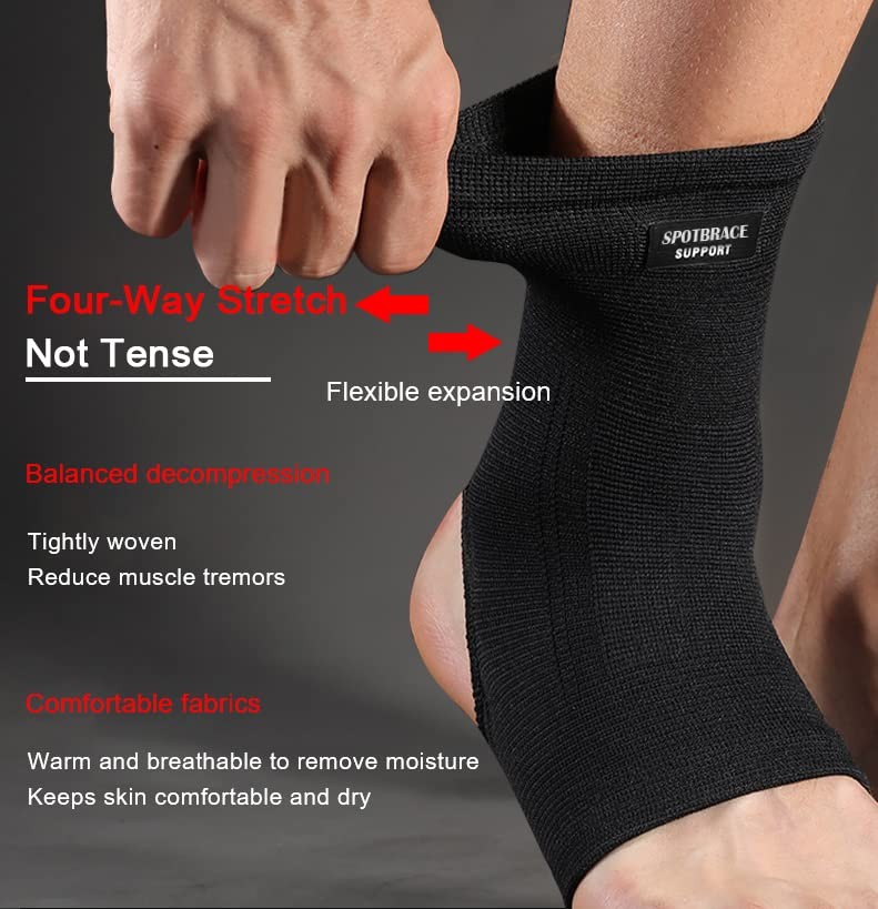 Ankle Brace Compression Sleeve(2 PACK),Breathable Ankle Support For Men Women…
