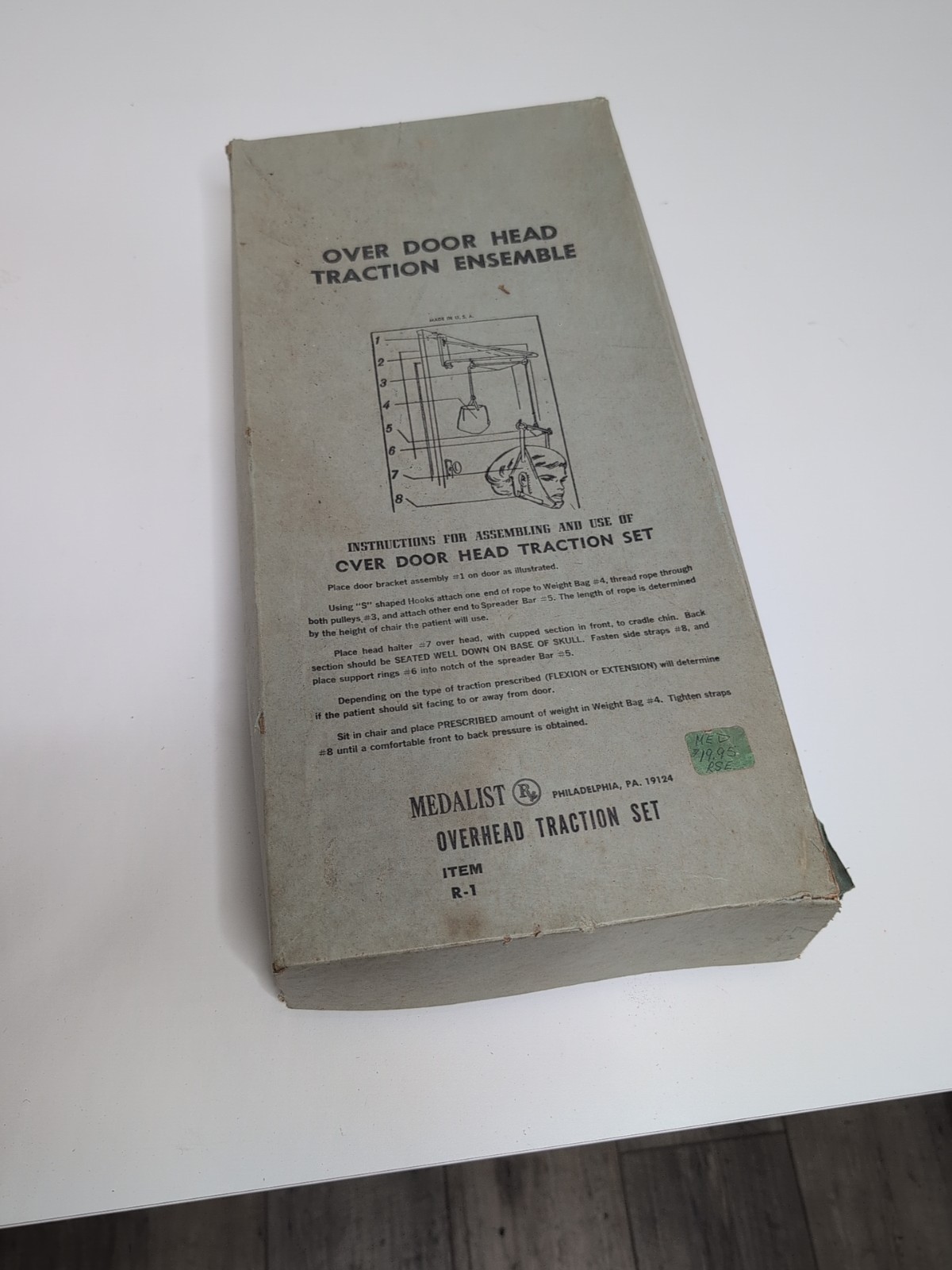 Vintage Over Door Head Traction Set | In Original Box | Medical Therapy