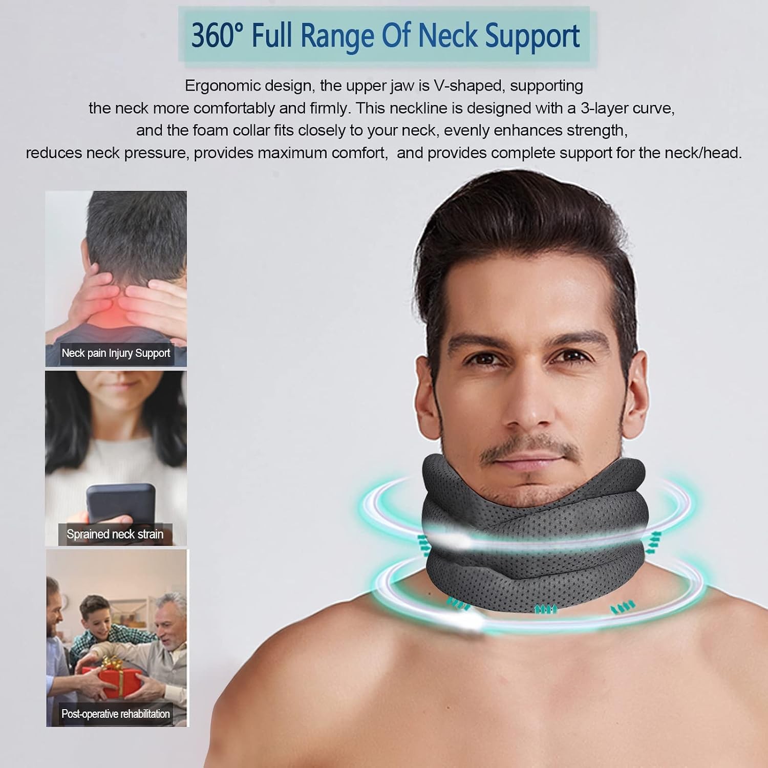 Adjustable Soft Foam Cervical Neck Pain Relief Support Collar for Neck Support