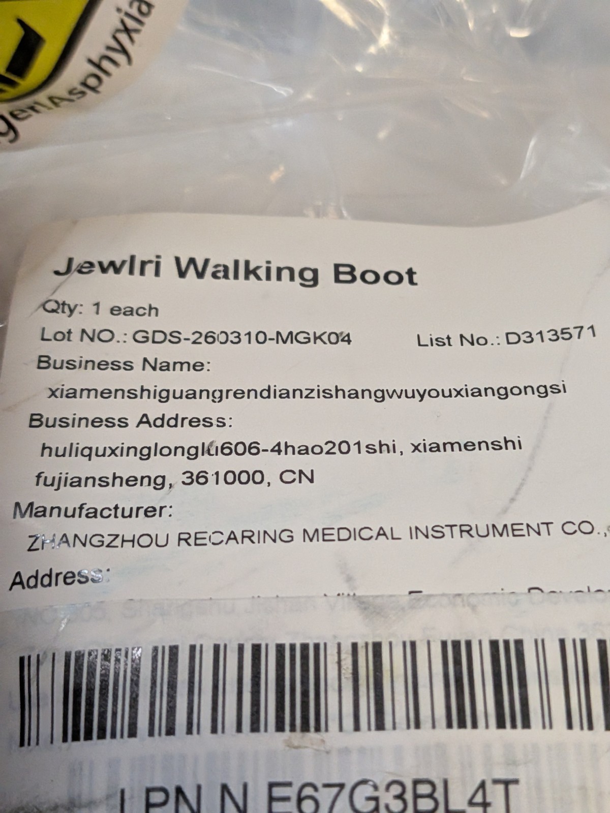 Jewlri Walking Boot for Broken Foot, Air Cam Walker Boot for Foot Injury Adju..