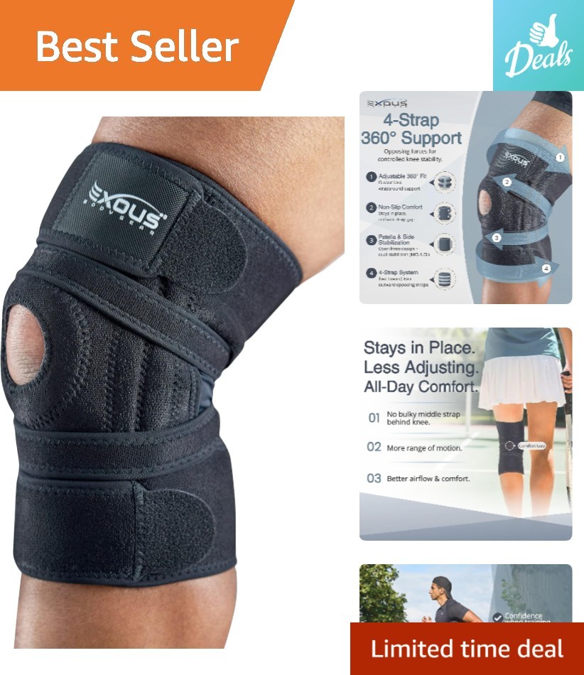 Lightweight Neoprene Knee Brace with Dual Stabilizers – Sports Friendly Design