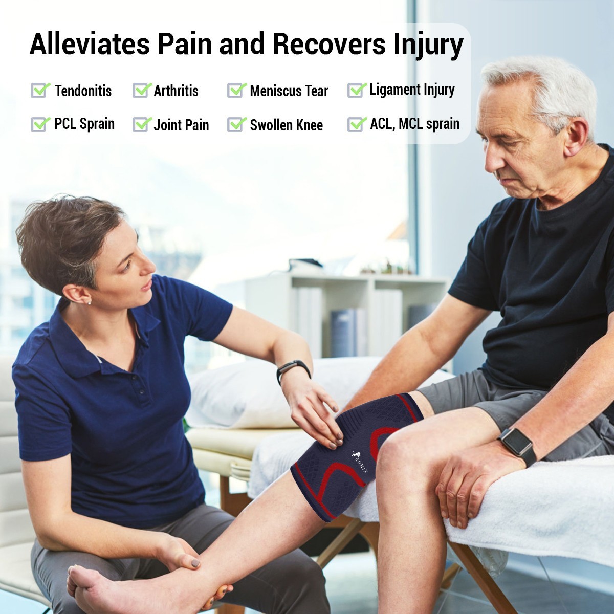 1Pair Knee Compression Sleeves Basketball volleyball Brace Support For Women Men
