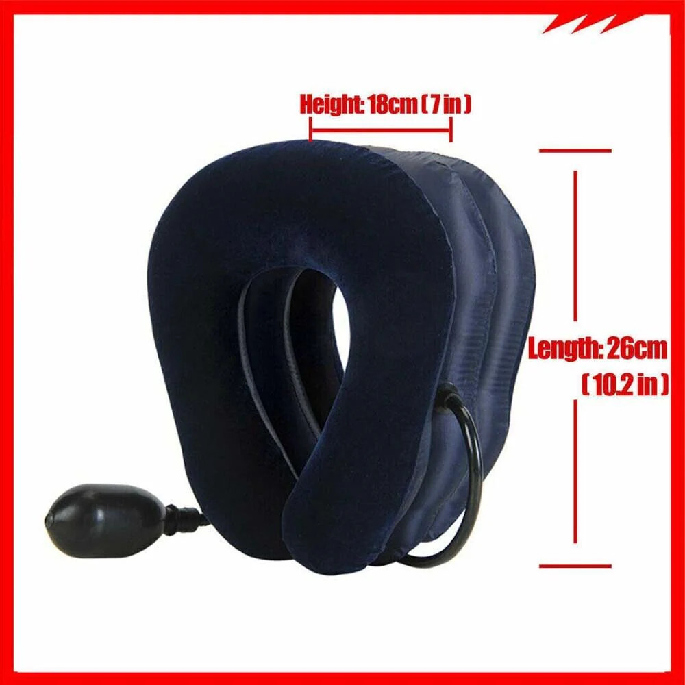Inflatable Cervical Neck Traction Device 3 Chamber Triple Leak Proof Pain Relief