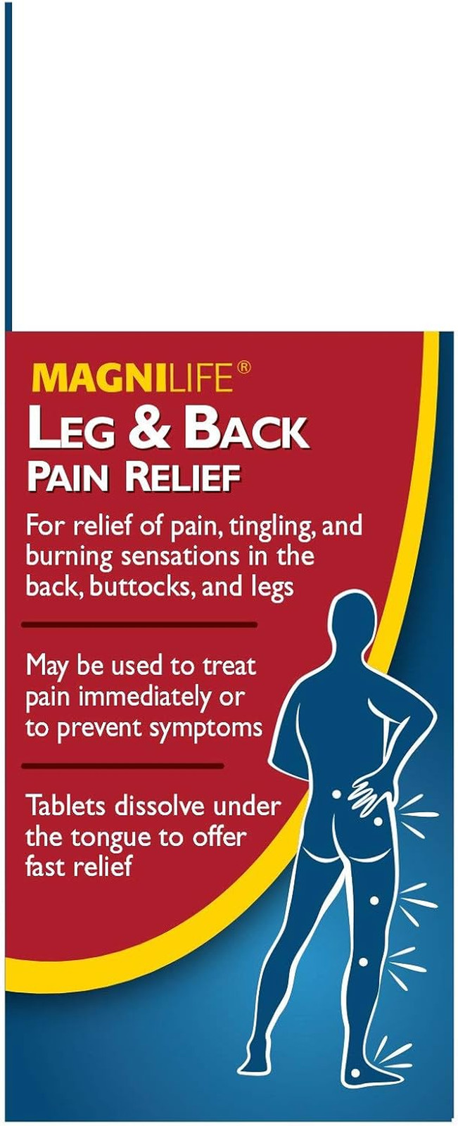 Leg & Back Pain Relief Tablets,125 Ct, Fast-Acting Pain Relief Naturally Soothes