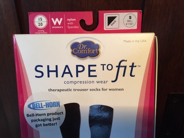 DR COMFORT WOMEN’S TROUSER SOCKS LIGHT COMPRESSION 15-20 mmHg BLACK SMALL NEW