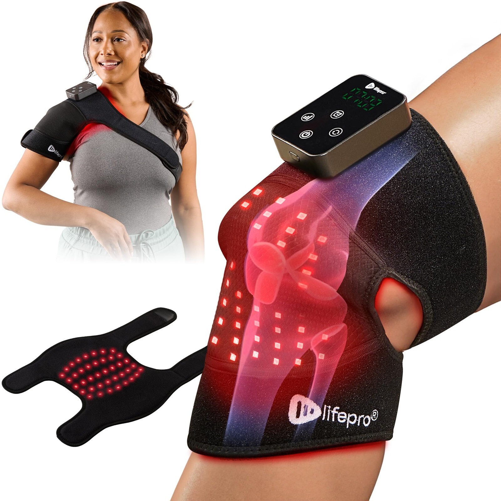 Red Light Therapy Knee Brace – Portable Infrared Device for Pain Relief Stiffnes