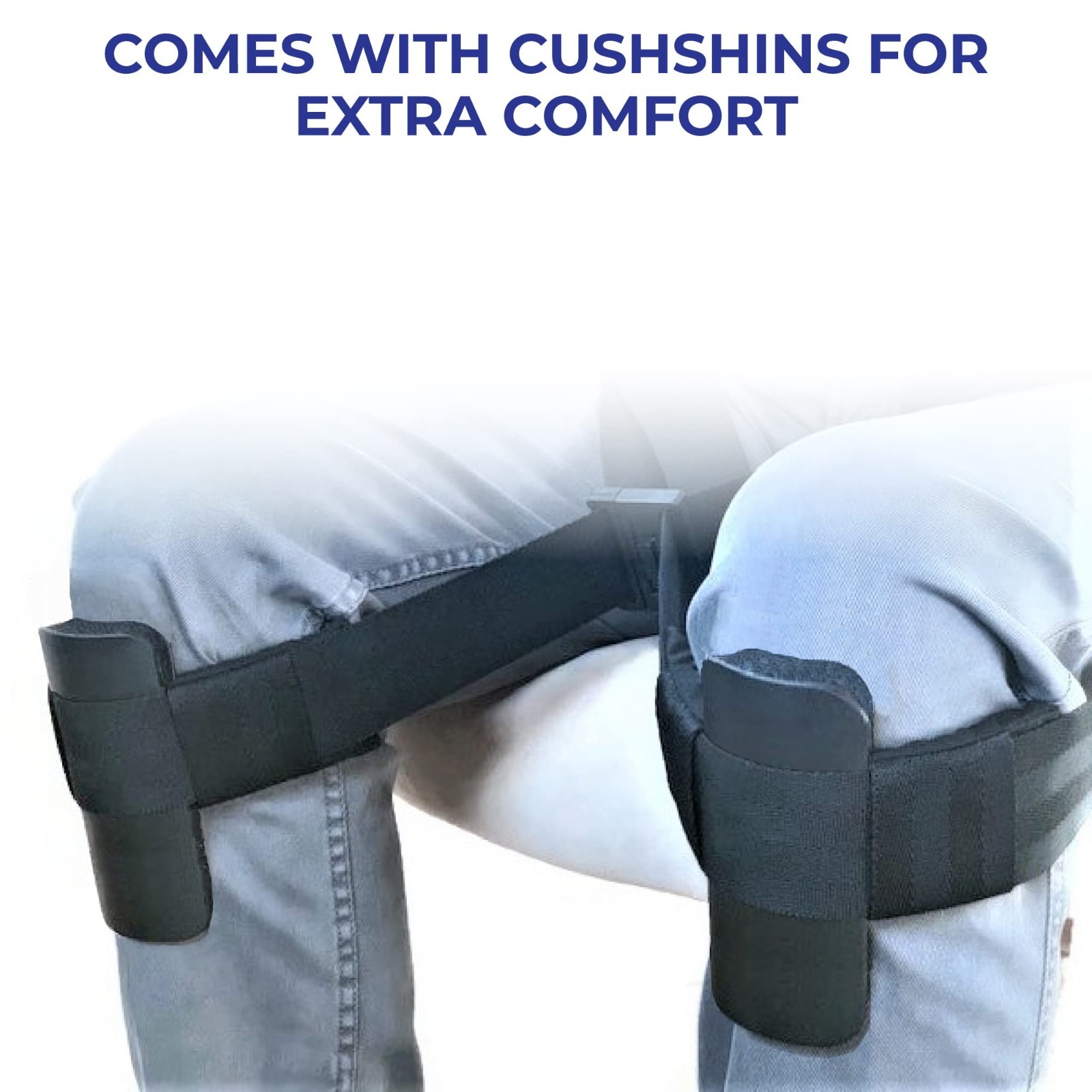 Back Support & Posture Corrector – Convertible Pouch Bag, Cushioned Comfort (Bla
