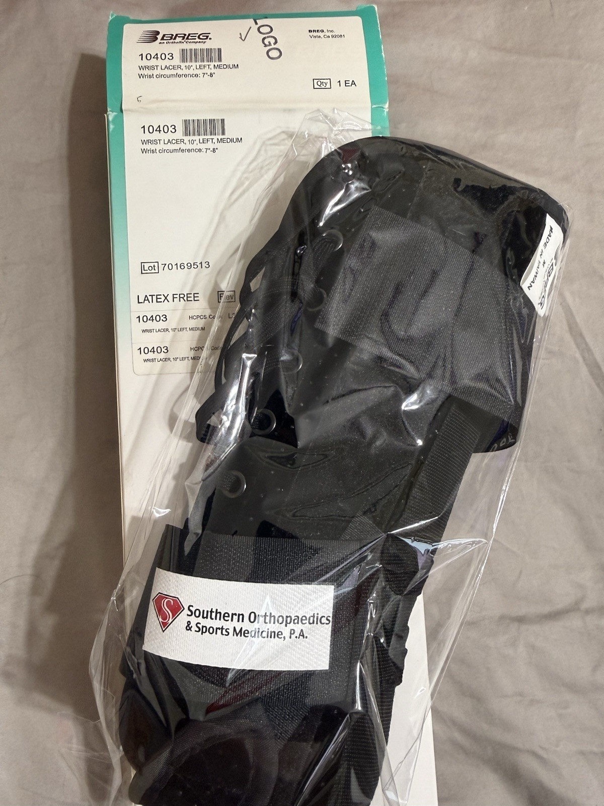 Breg Wrist Lacer Left Medium 10 10403