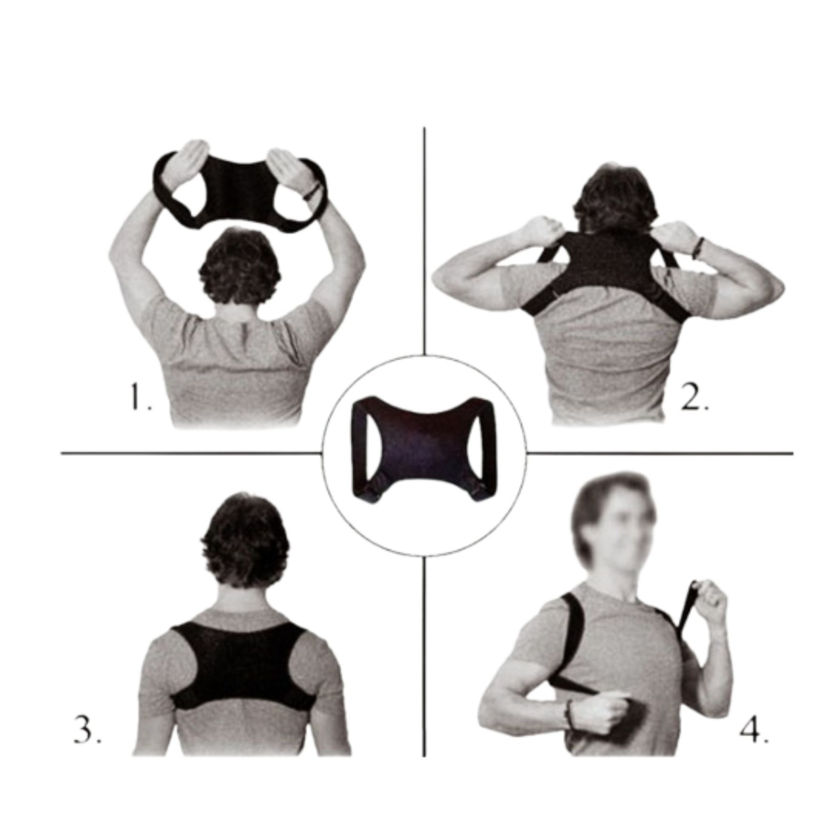 Adjustable Posture Corrector Back Support Brace Shoulder Straightener Men Women