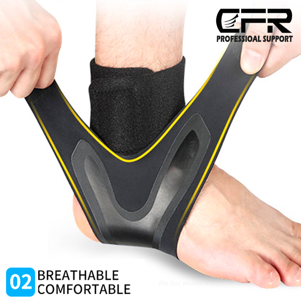 Pair Ankle Brace Achilles Tendon Support Arch Foot Wrap Sleeves Adjustable Strap