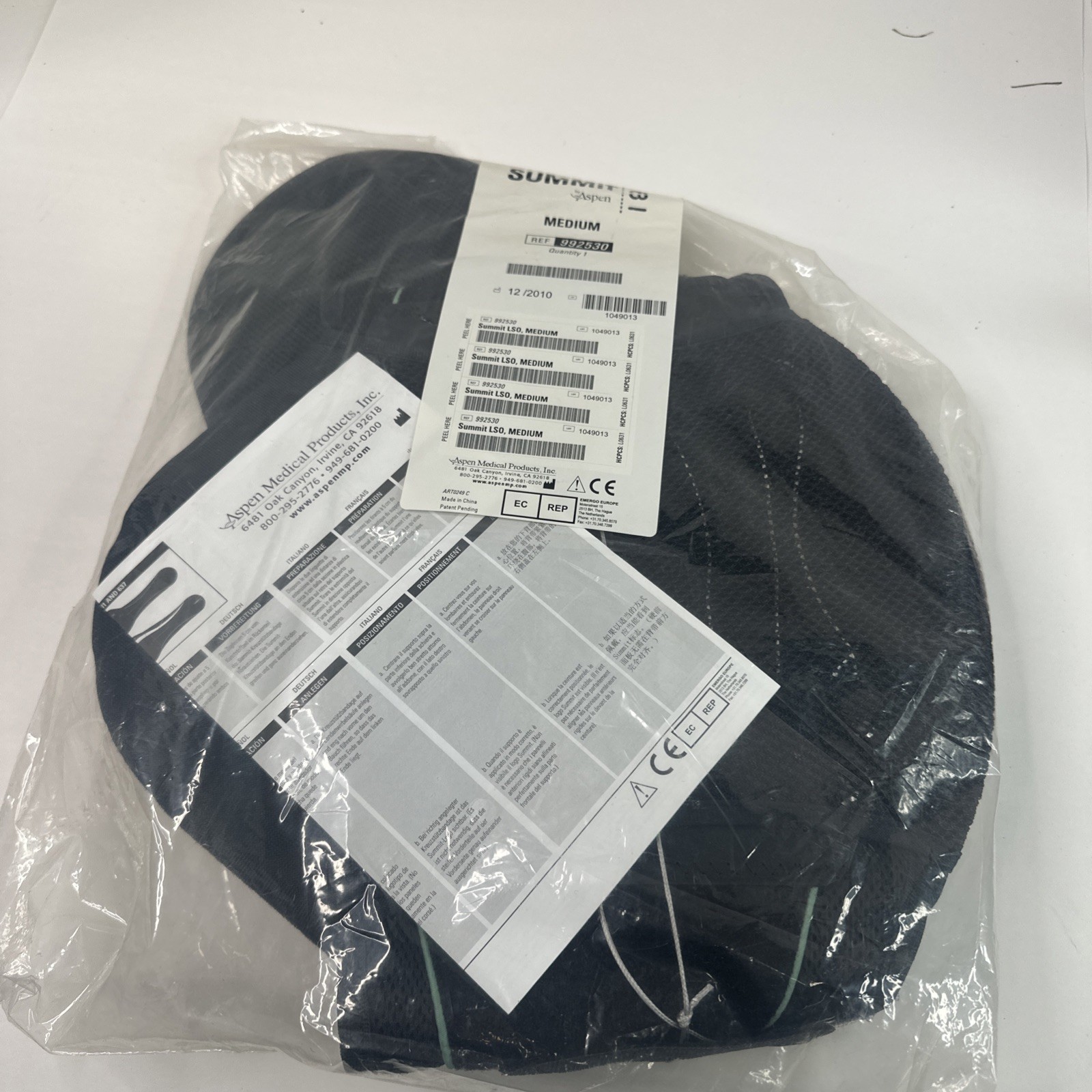 Aspen Summit 631 Back Brace Size Medium New In Package