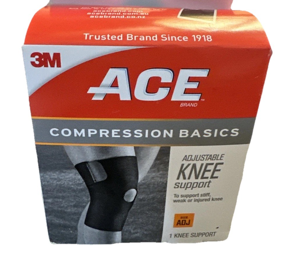 Ace 3M Compression Basics Adjustable Knee Support Neoprene Sleeve 107020 NEW