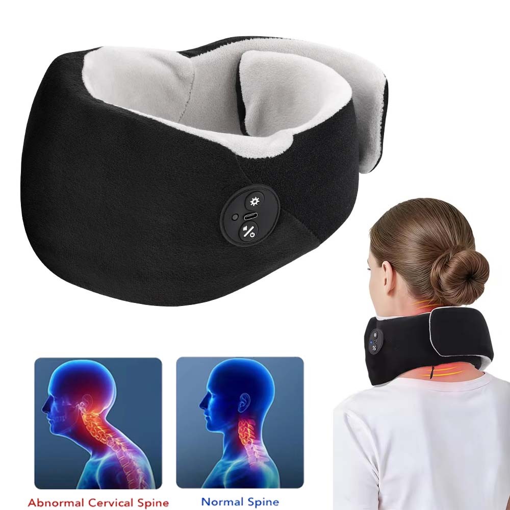 Heated Neck Brace for Pain Relief and Support – Cervical Neck Traction Device