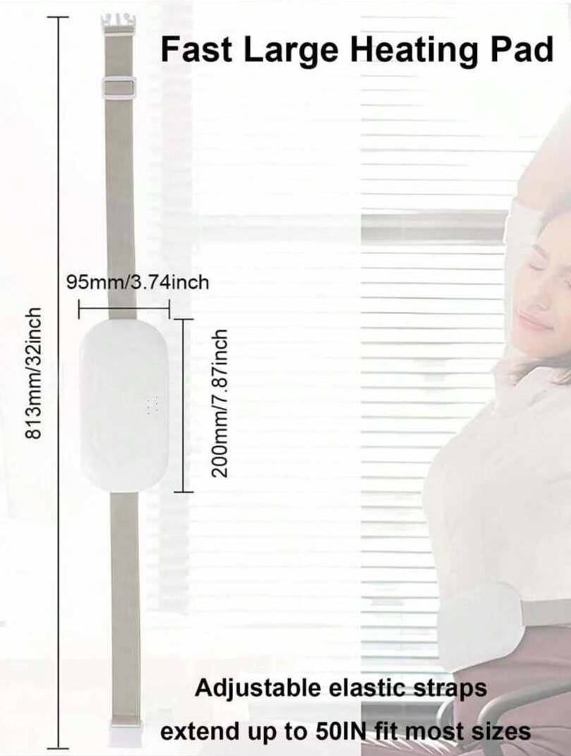 t9* Uterus Heating Belt Menstruation Stomach Warm Belt Compress Therapy OSFM