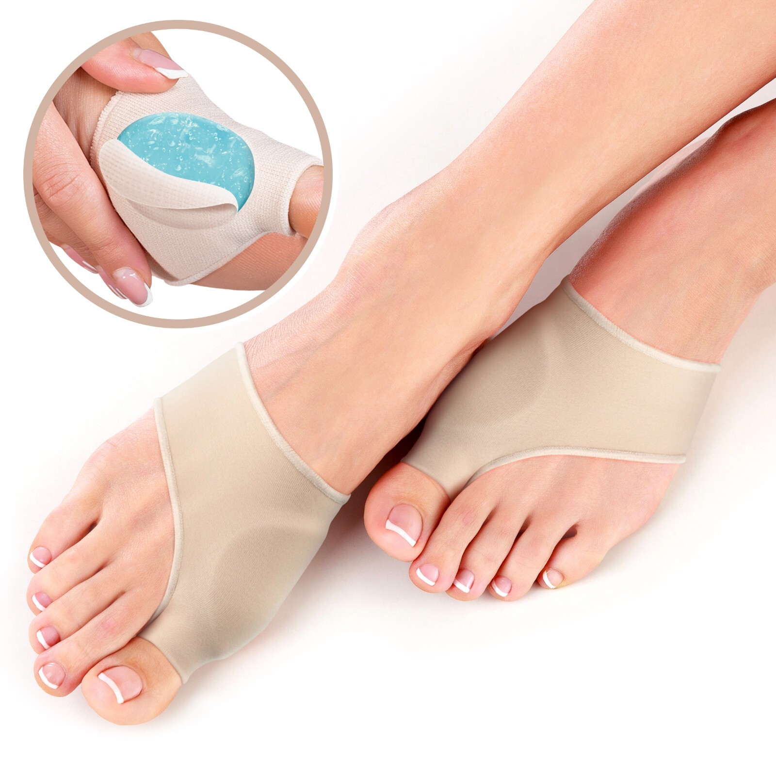 2x Toe Bunion Corrector Gel Straightener Splint Big Protector Support Separator