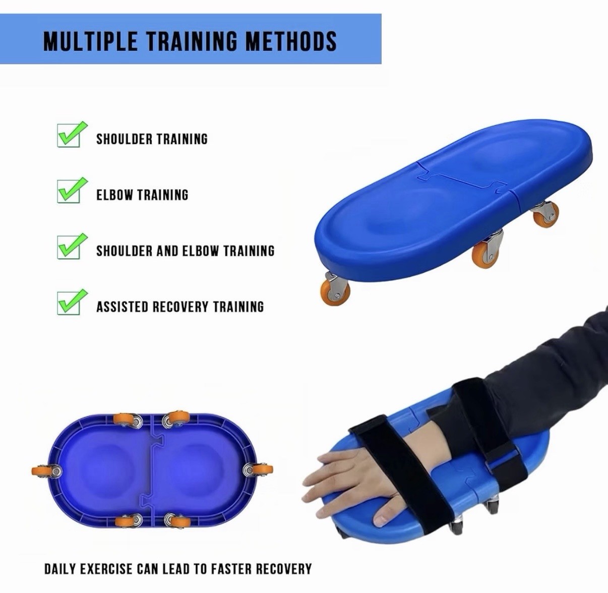 Shoulder Rehab Desk Skateboard , Detachable Multi Functional Flexibility