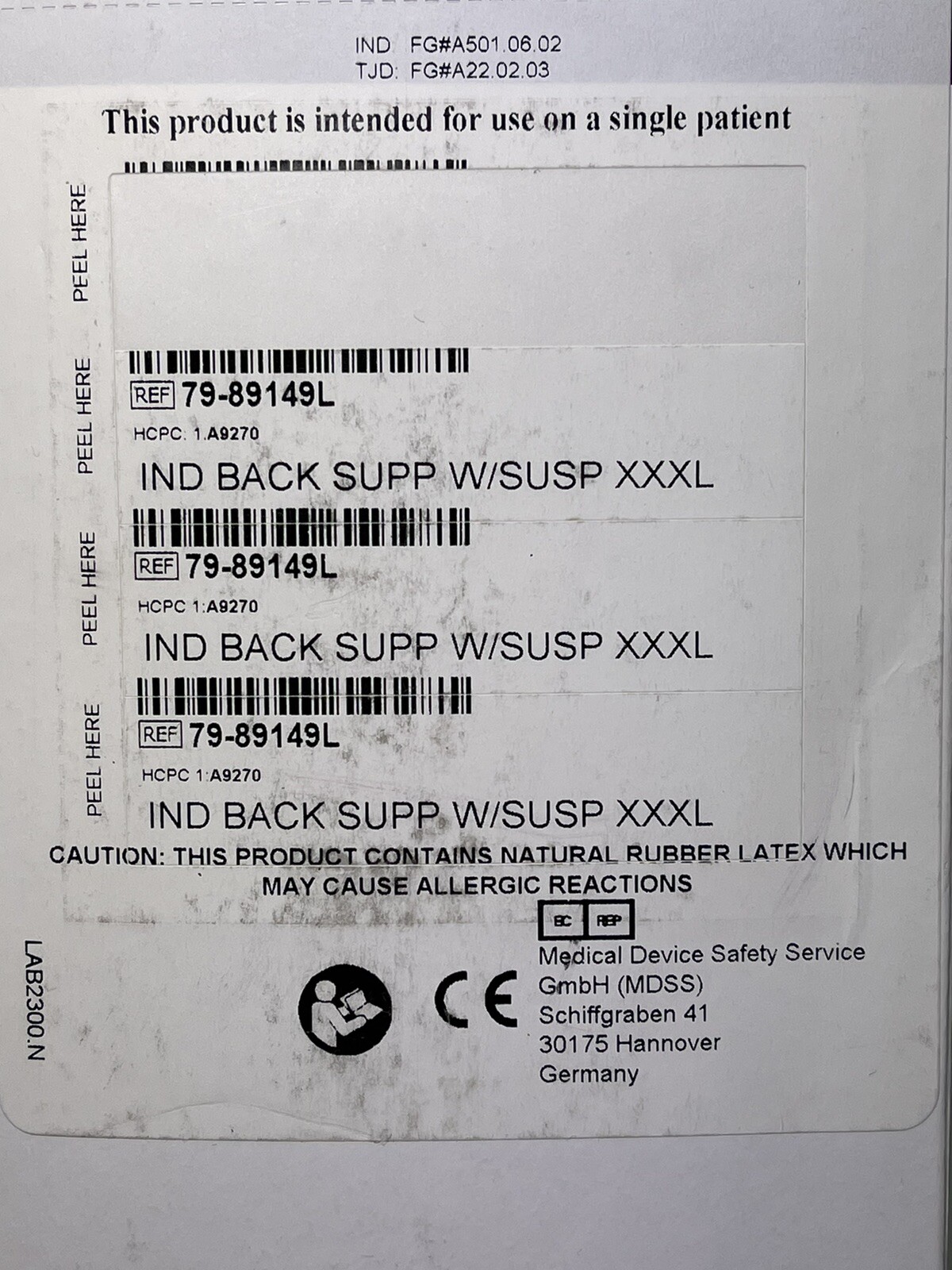 Procare Industrial Back Support with Suspenders XXXL Black *OPEN BOX*