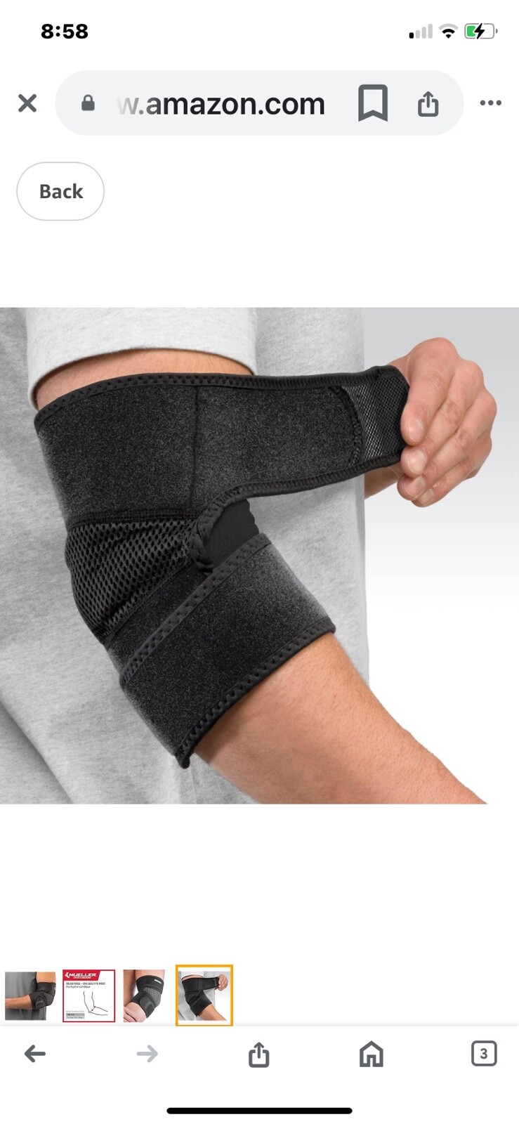 Mueller Adjustable Elbow Support Moderate support Adjustable OSFM, 7-15”