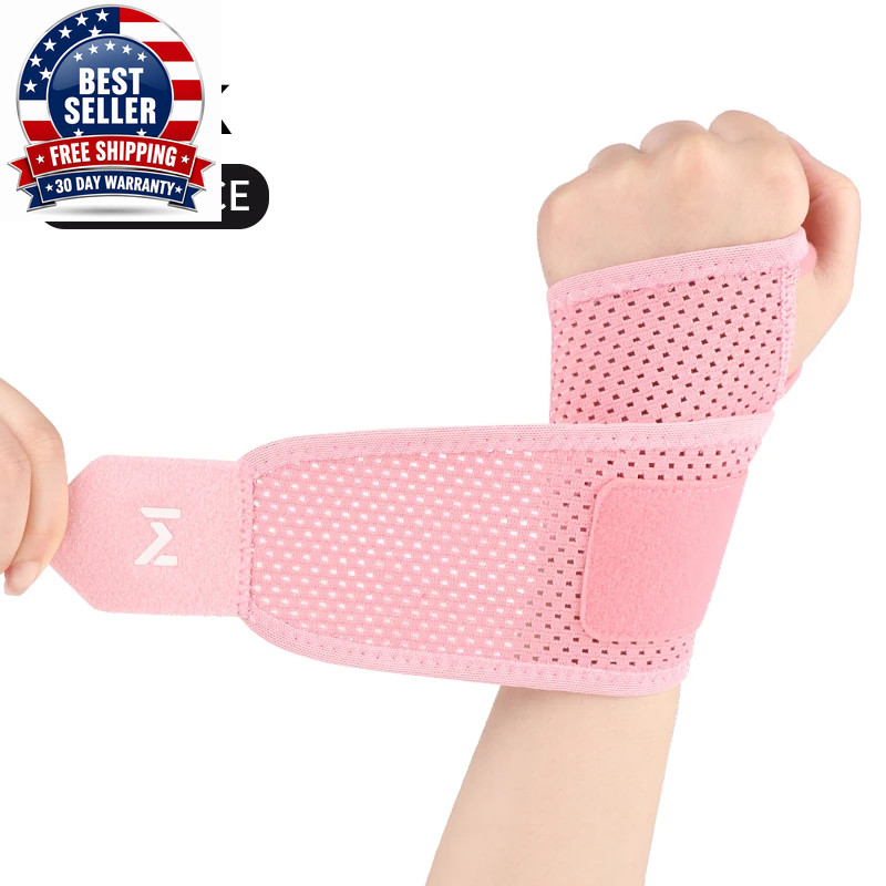 1Pc Adjustable Wrist Strap Sports Wrist Support Brace Black Weightlifting Wristb
