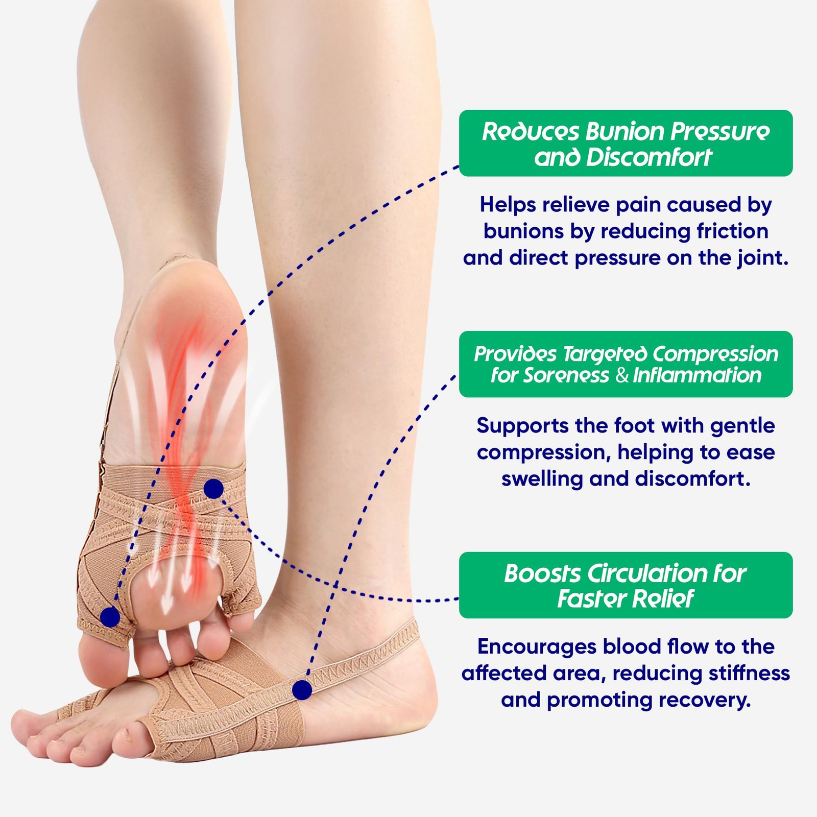 Hyggear Bunion Corrector Women And Men, Breathable Big Toe Straightener