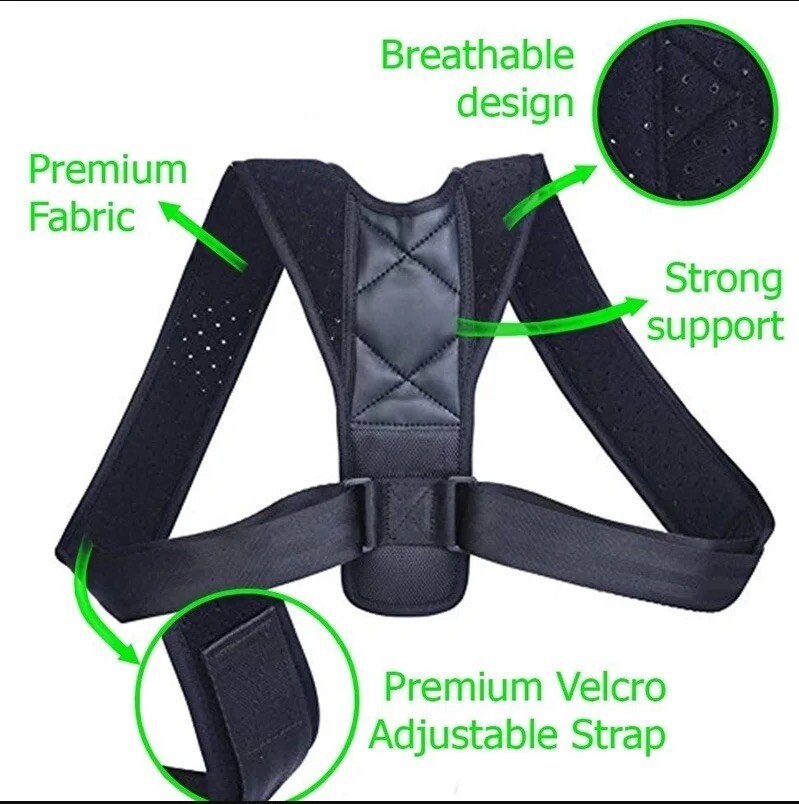 10 Pieces Adjustable Posture Corrector Back Shoulder Support Correct Brace Belt