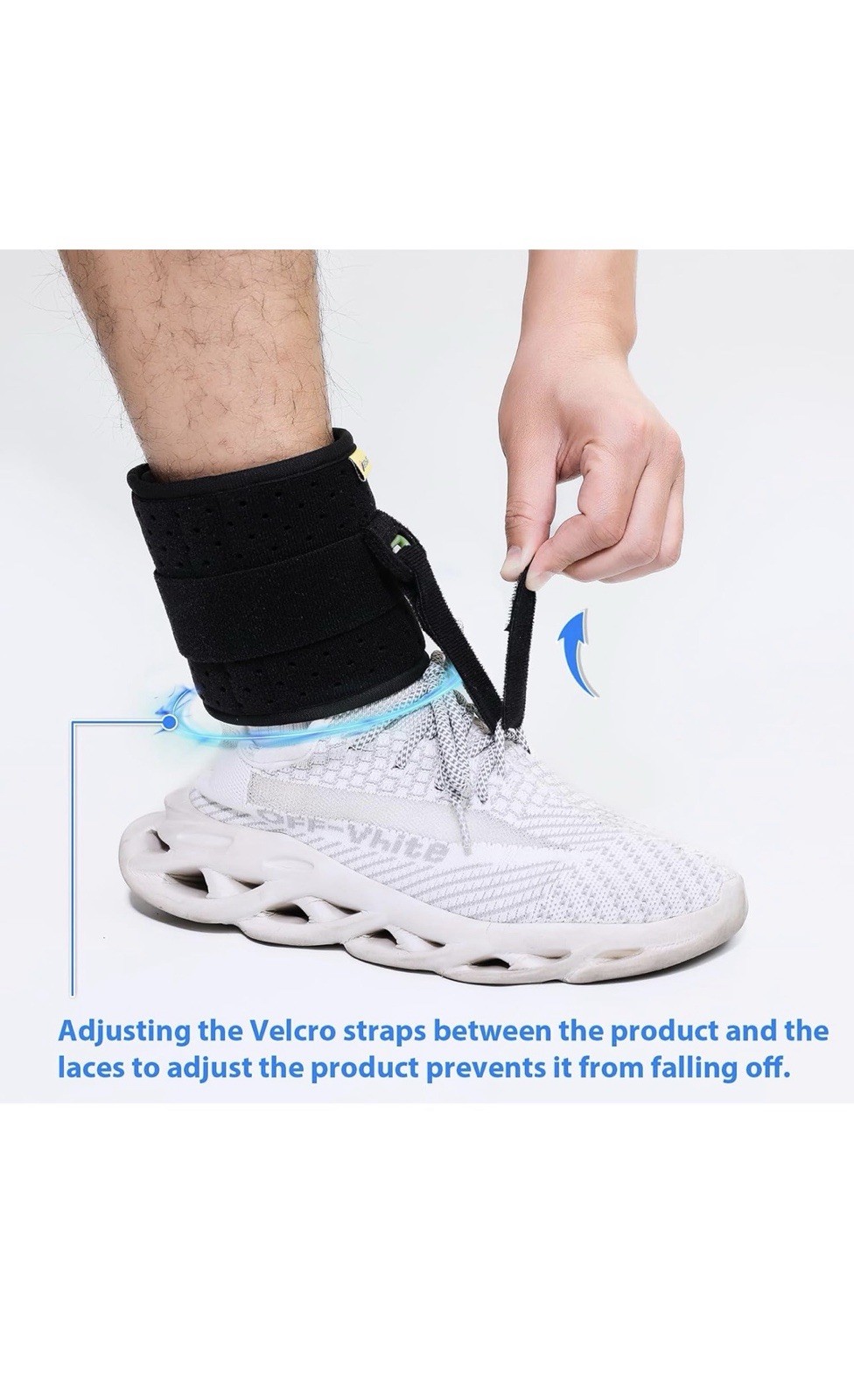 Adjustable Foot Drop Brace for Ankle & Foot, One Size, Black, Unisex