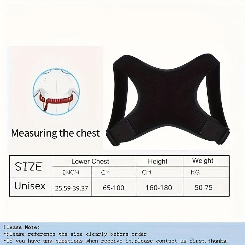 Adjustable Posture Corrector Back Shoulder Support Correct Brace Belt Men Women
