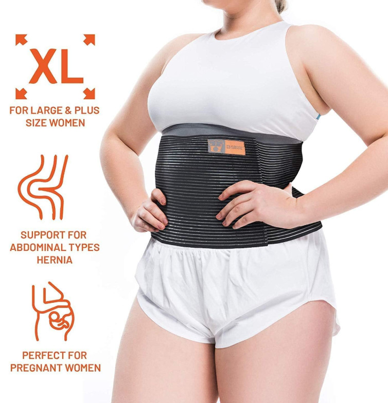 PLUS SIZE Umbilical Hernia Support Belt, Pain & Discomfort Relief from Umbilical