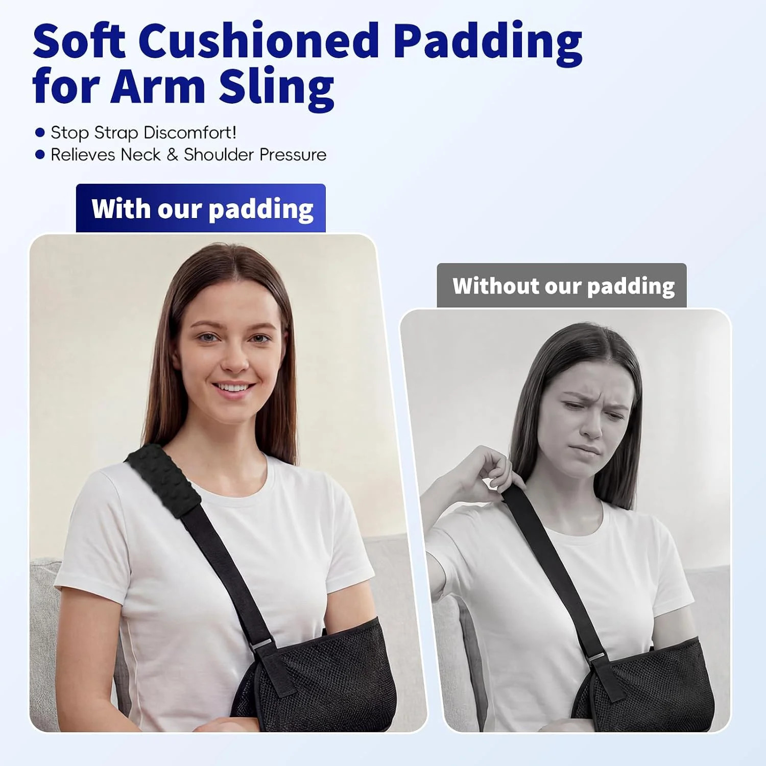 Cushioned Arm Sling Comfort Padding for Neck,Shoulder Strap Pad | Minky Dot,Slim