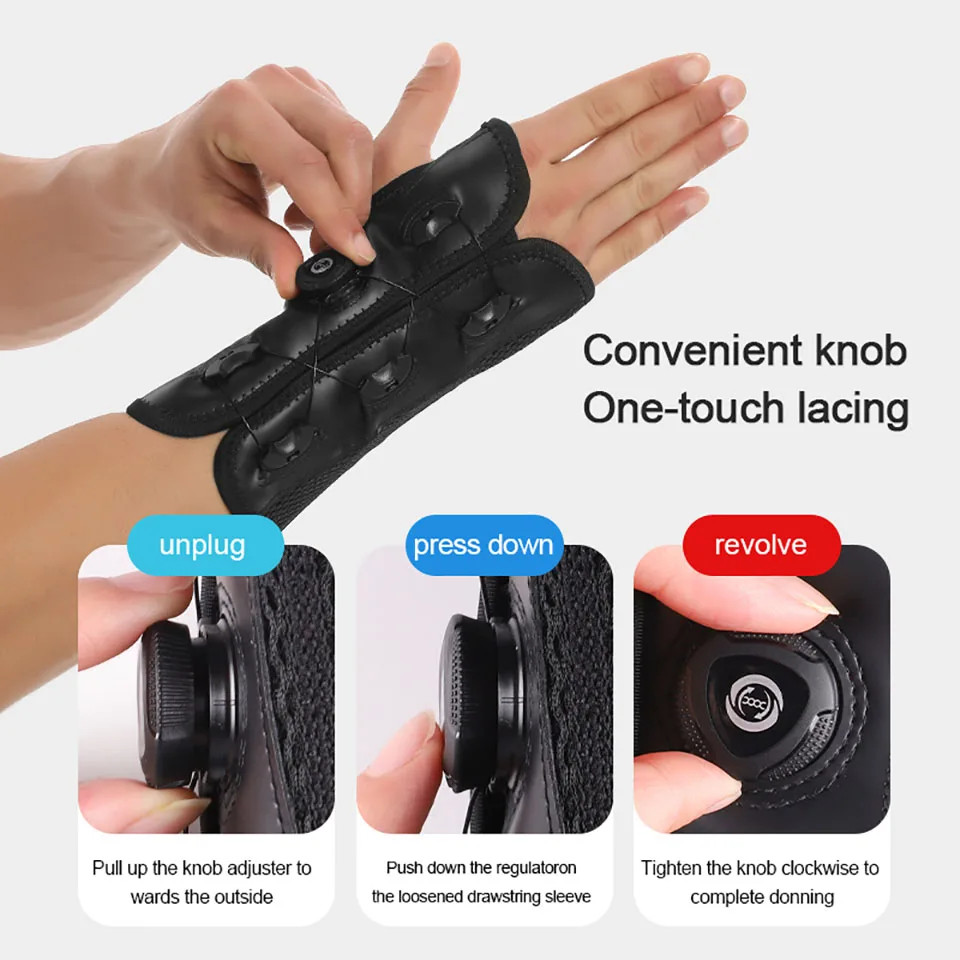 GOBYGO 1Pcs Knob Wrist Guard Removable Steel Plate Tendon Sheath Comfort Wrist B