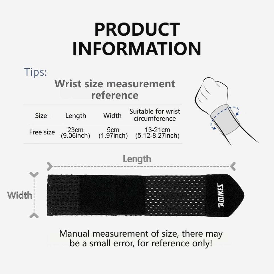 Aolikes Wrist Band Support Sleeve Gym Support Wrist Brace Wrap Breathable Elasti