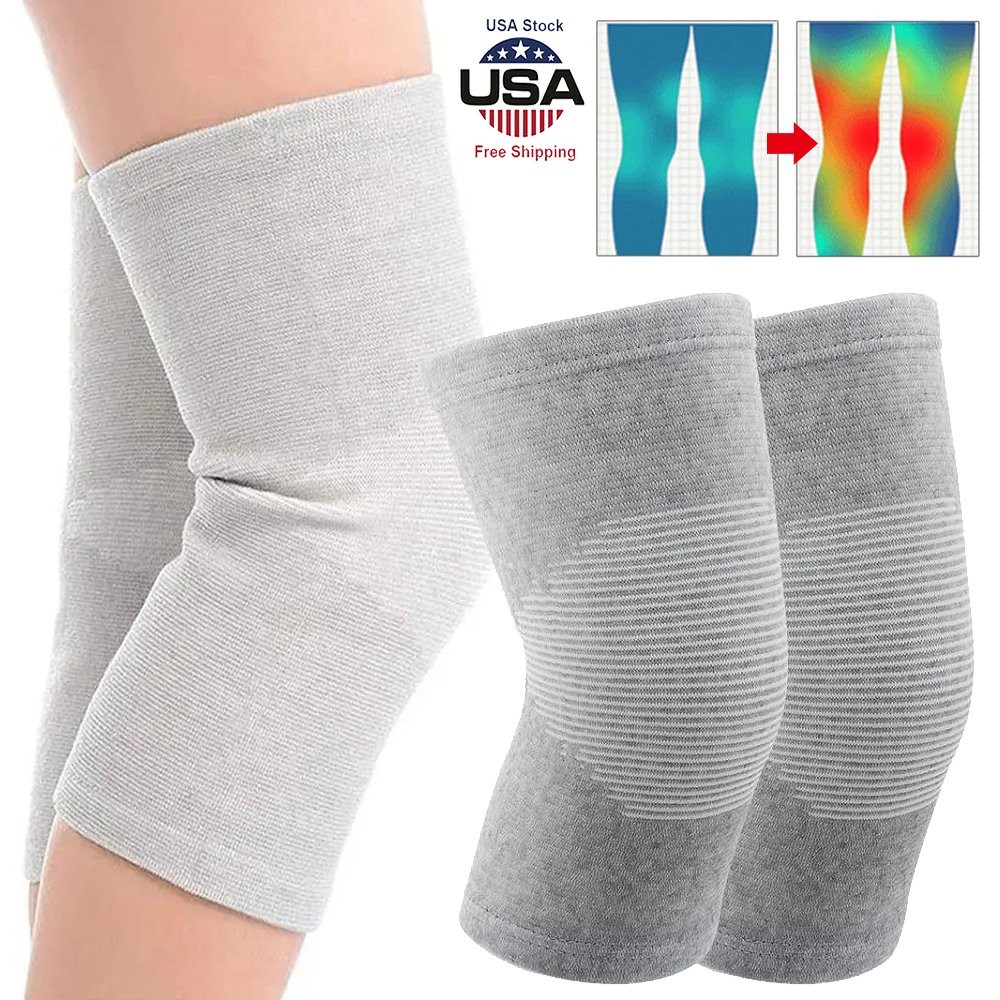 Compression Knee Sleeve, Bamboo Charcoal Knee Sleeve, Elastic Warm Knee Brace US
