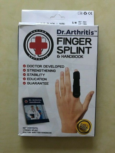 Doctor Developed Finger Splint and Handbook [1-Piece] Trigger Finger Brace -S/M