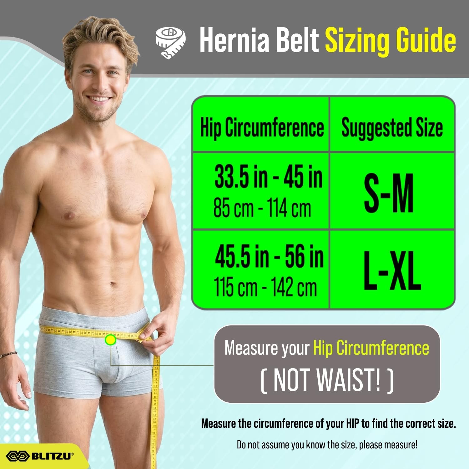 Adjustable Inguinal Hernia Support Belt for Men & Women, Left/Right Truss, Slim