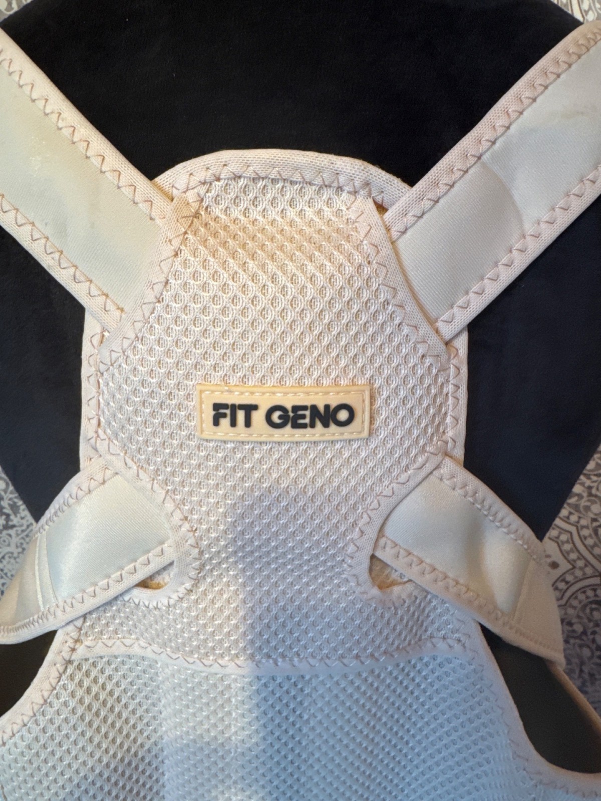 Fit Geno Adjustable Beige Posture Corrector Back Support Belt