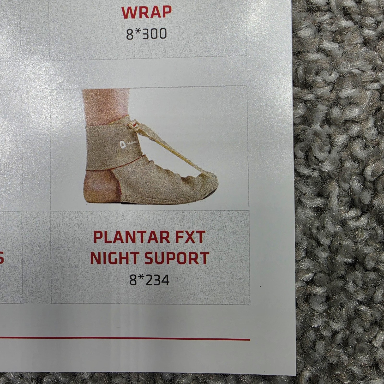 Thermoskin Plantar FXT Night Support Splint XL Beige Foot Brace Adjustable Adult