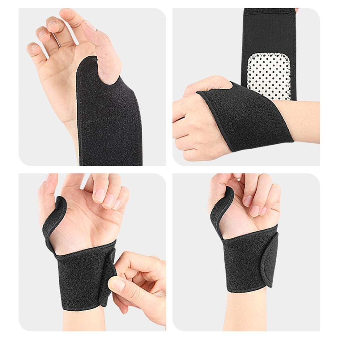 Wrist Brace for Carpal Tunnel, 1 Pair Adjustable Wrist Straps with 3 Magnets,…