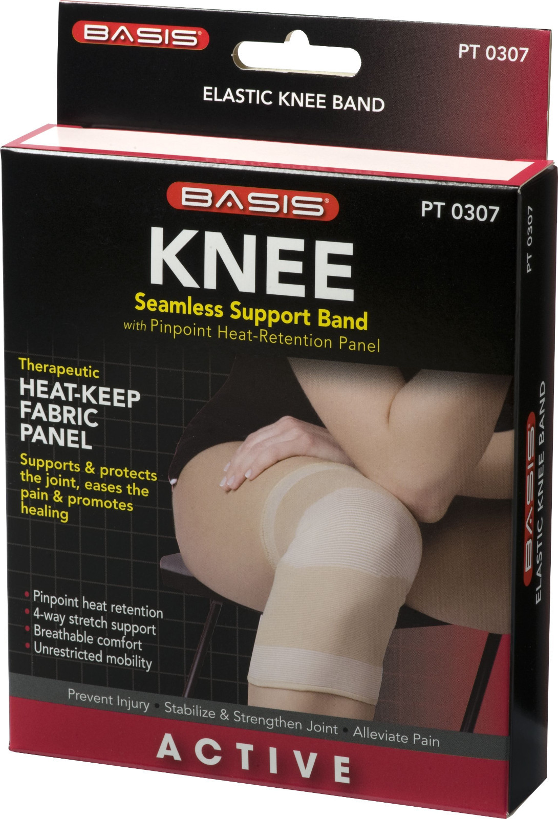 Knee Seamless Support Band W/ Pinpoint Heat Retention Panel