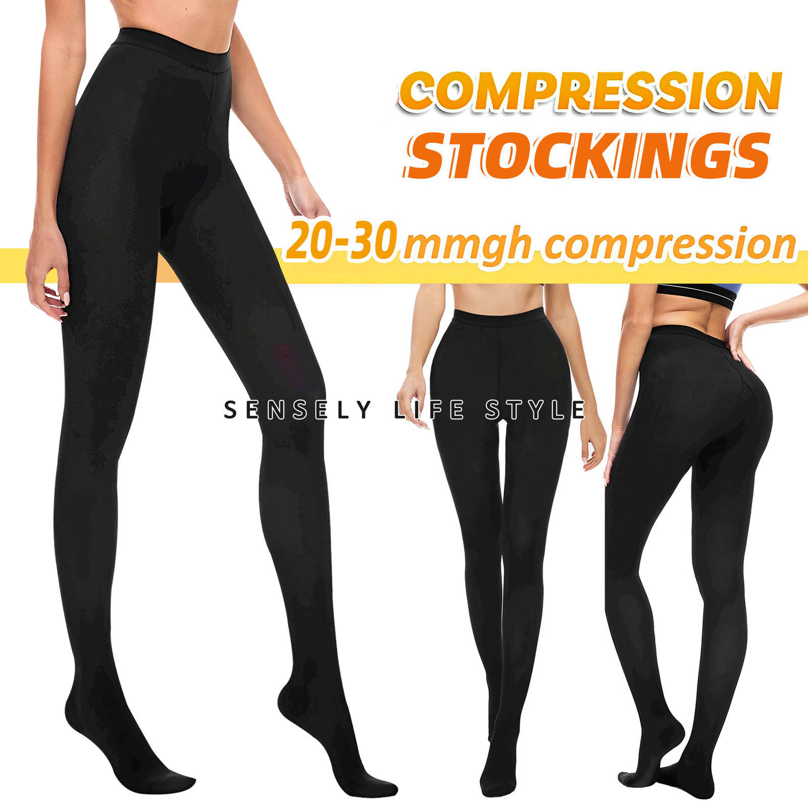 Medical Compression Pantyhose for Women Men 20-30 MmHg Support Leggings S-XXL US