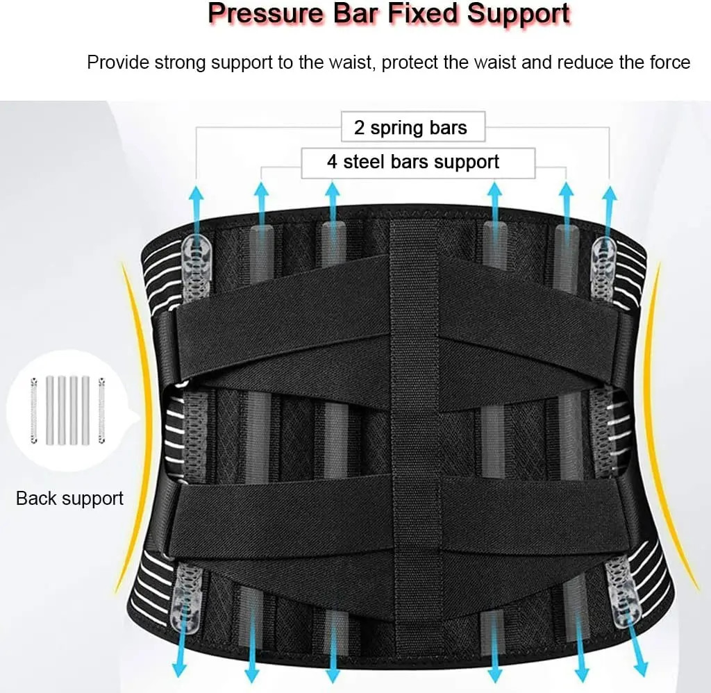 Adjustable Lumbar Support Belt for Lower Back Relief Waist Brace for Men & Women