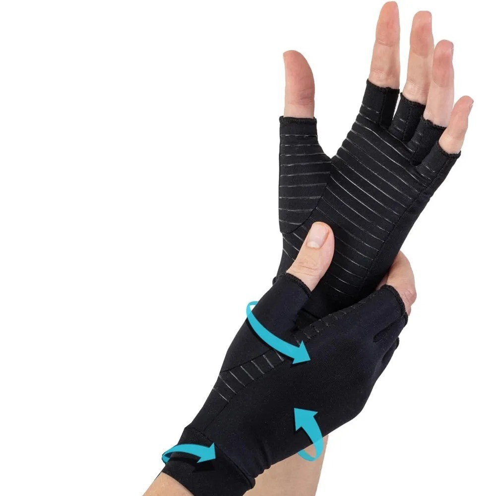 Copper Arthritis Compression Gloves Hand Support Pain Relief Joint Self Care
