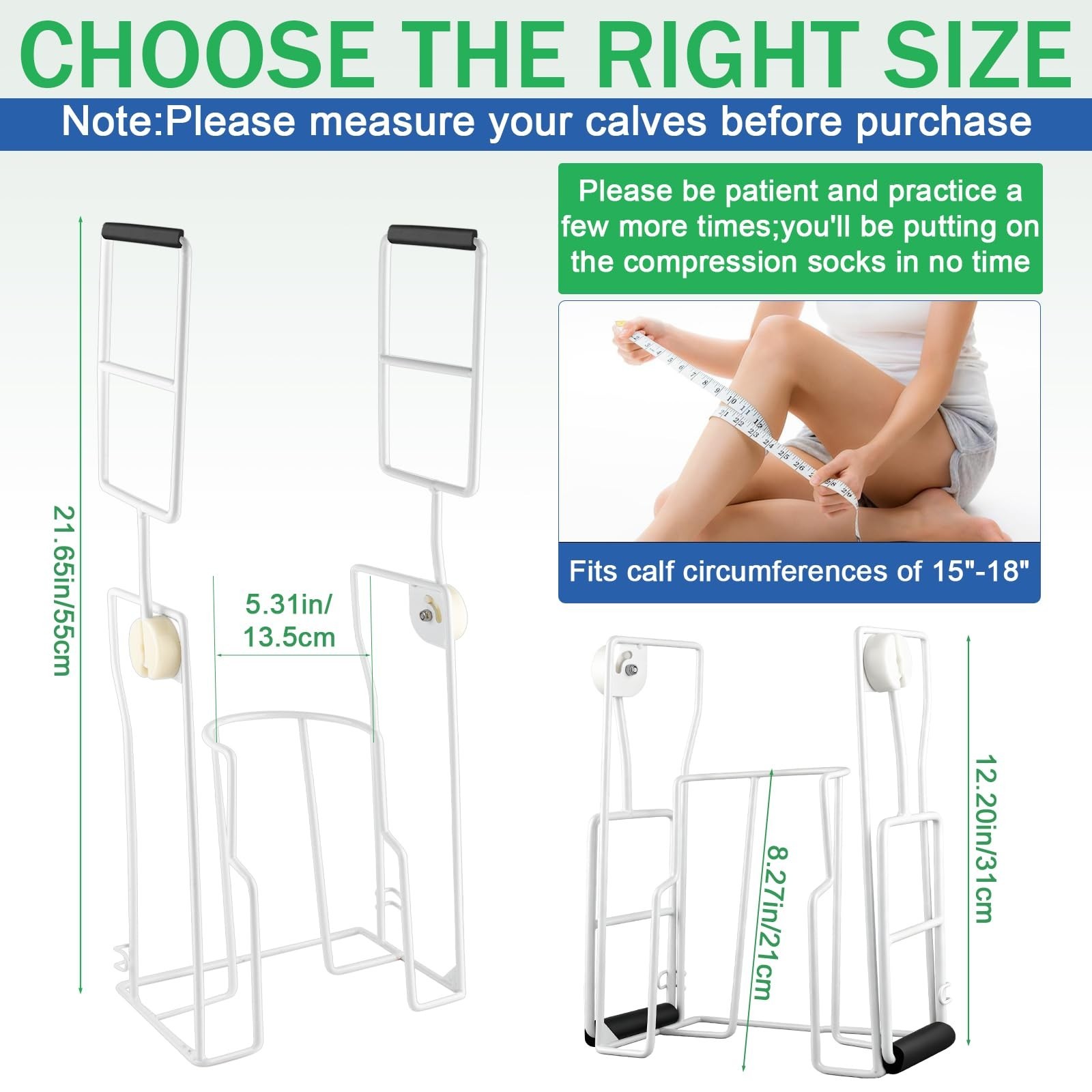 Compression Sock Aid Device with Non-Slip Gloves – Easy Dressing Tool for Senior