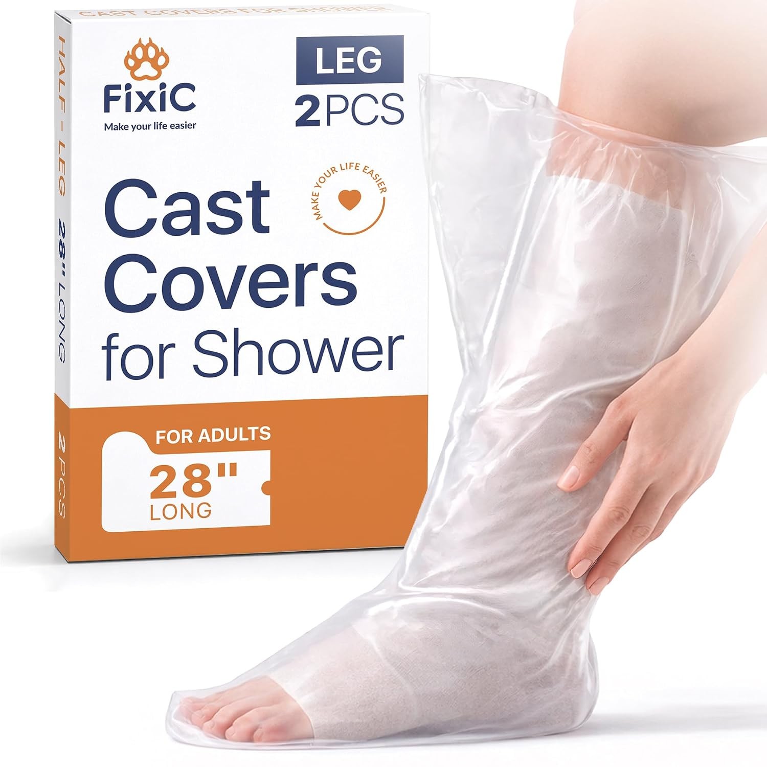 Waterproof Cast Covers for Shower Half Leg 28″ Cast Cover Bags 2PCS Waterproof