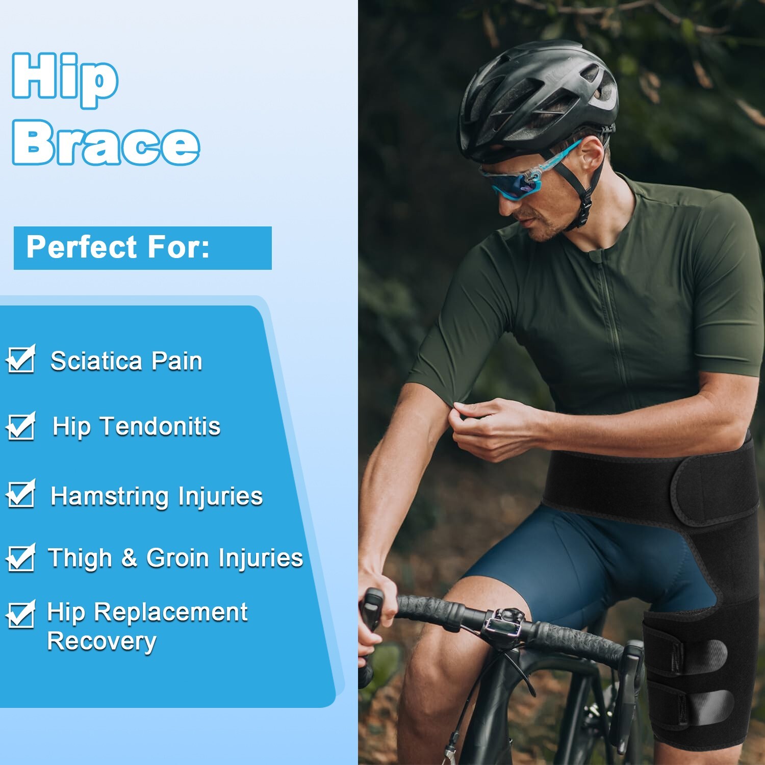 Pain Relief Leg Hip Wrap Thigh Support Brace For Groin Hamstring Injury Sprains