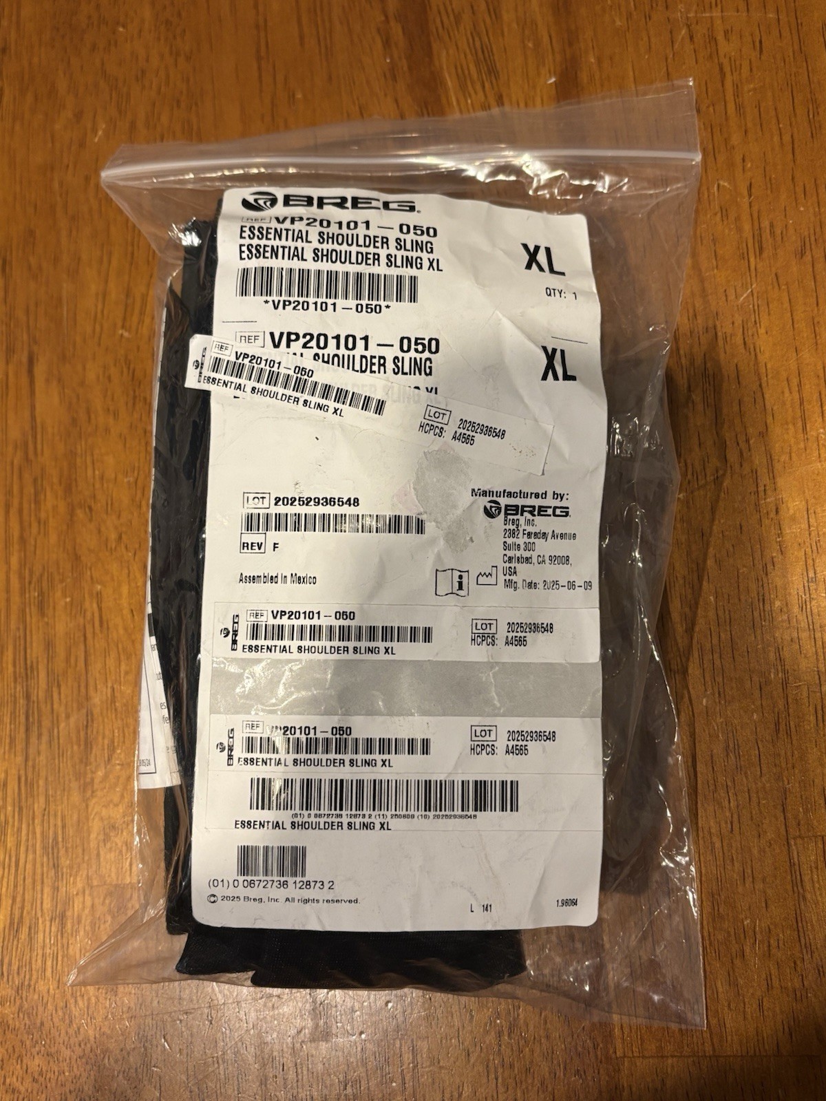 BREG VP20101-050 ESSENTIAL SHOULDER SLING SIZE XL (BRAND NEW) FREE SHIPPING